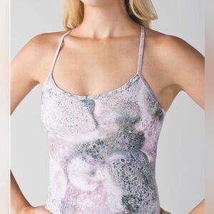 LULULEMON NWT Power Y Tank Sugar Crush Multi Luon Yoga Top Sz 8
